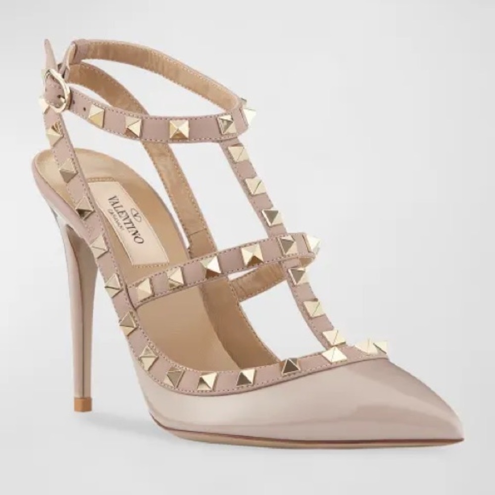 Valentino Rockstud 100mm Slingback High-Heel Pumps
